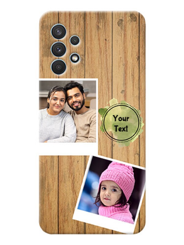 Custom Galaxy A32 Custom Mobile Phone Covers: Wooden Texture Design