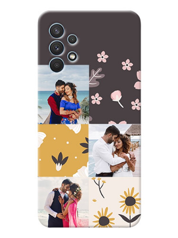 Custom Galaxy A32 phone cases online: 3 Images with Floral Design