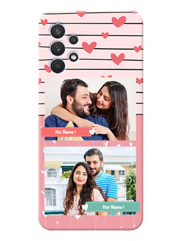 Custom Galaxy A32 custom mobile covers: Photo with Heart Design