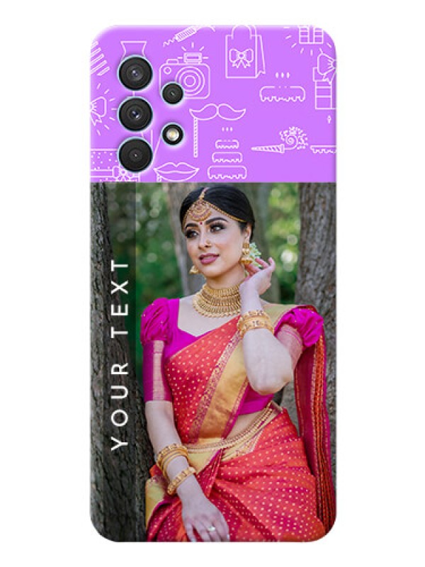 Custom Galaxy A32 Personalized Phone Cases: Birthday Icons Design