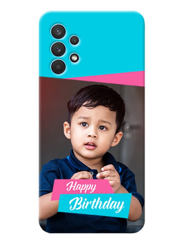 Custom Galaxy A32 Mobile Covers: Image Holder with 2 Color Design