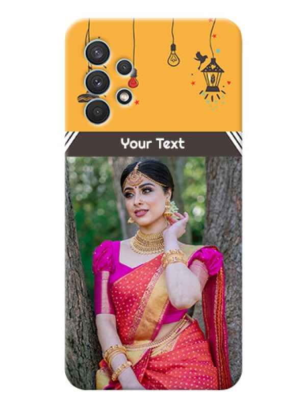 Custom Galaxy A32 custom back covers with Family Picture and Icons 