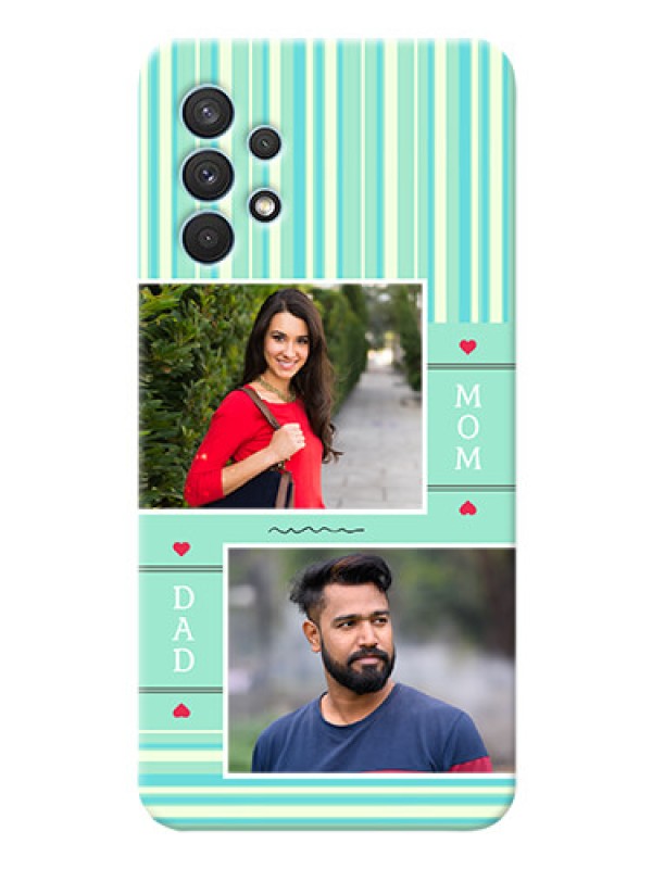 Custom Galaxy A32 custom mobile phone covers: Mom & Dad Pic Design