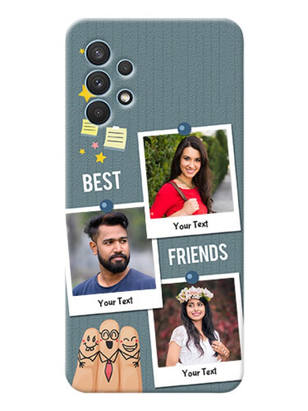Custom Galaxy A32 Mobile Cases: Sticky Frames and Friendship Design