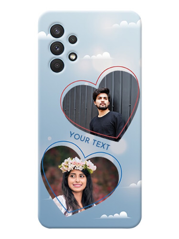 Custom Galaxy A32 Phone Cases: Blue Color Couple Design 