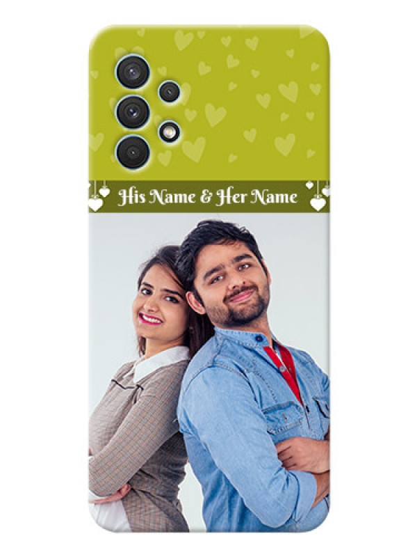 Custom Galaxy A32 custom mobile covers: You & Me Heart Design