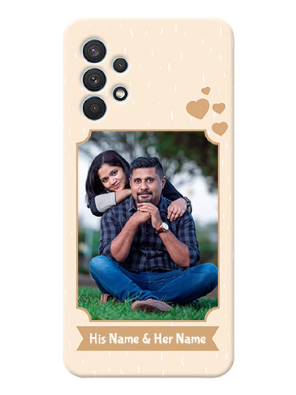 Custom Galaxy A32 mobile phone cases with confetti love design 