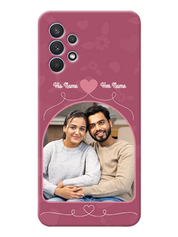 Custom Galaxy A32 mobile phone covers: Love Floral Design