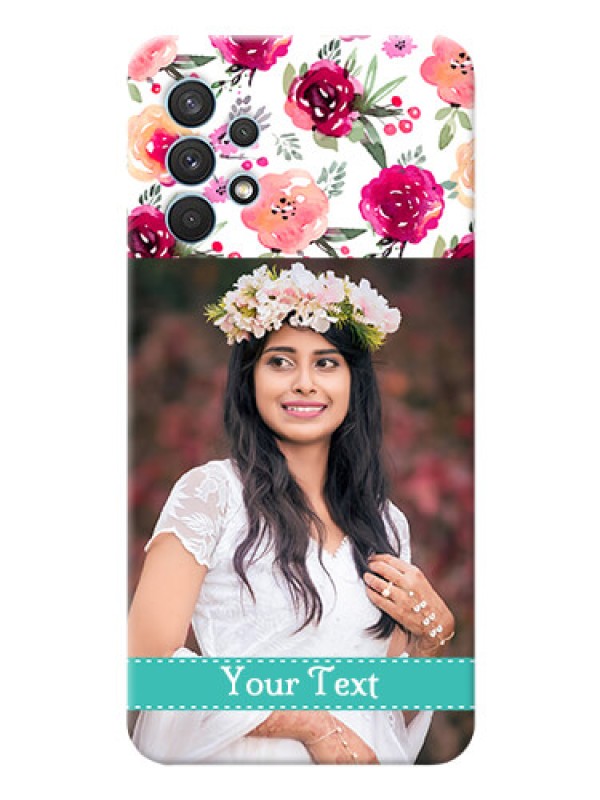 Custom Galaxy A32 Personalized Mobile Cases: Watercolor Floral Design