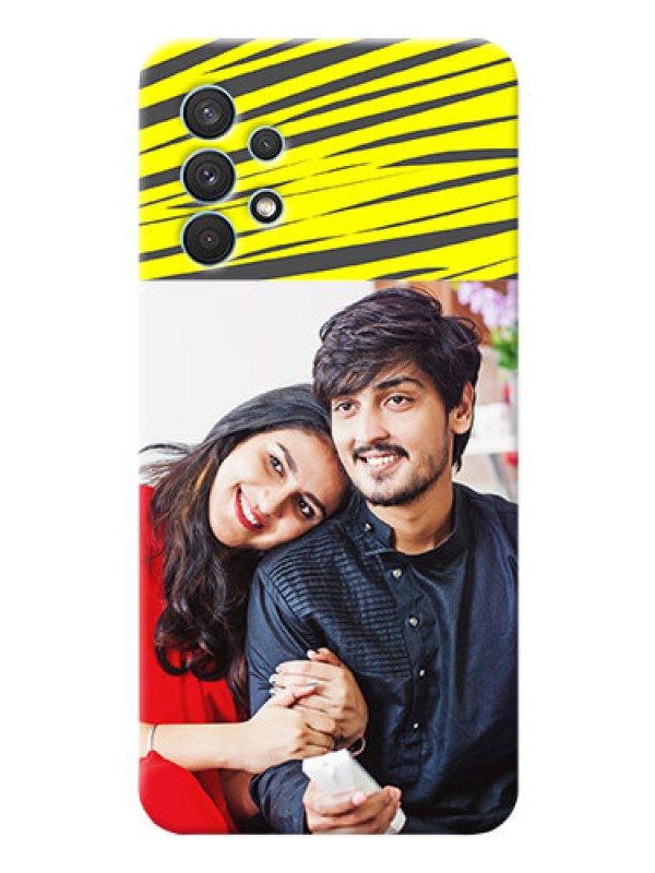 Custom Galaxy A32 Personalised mobile covers: Yellow Abstract Design