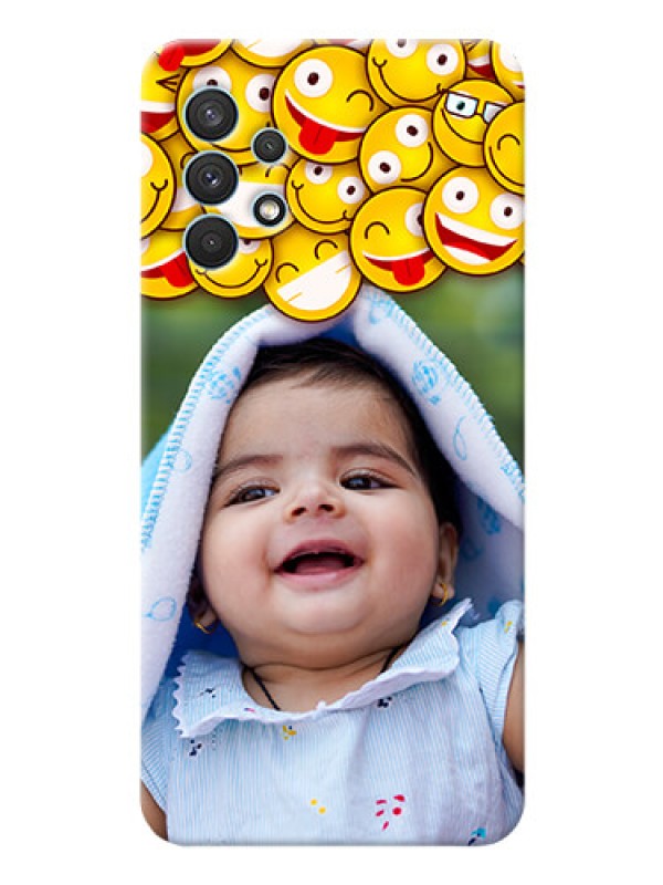 Custom Galaxy A32 Custom Phone Cases with Smiley Emoji Design