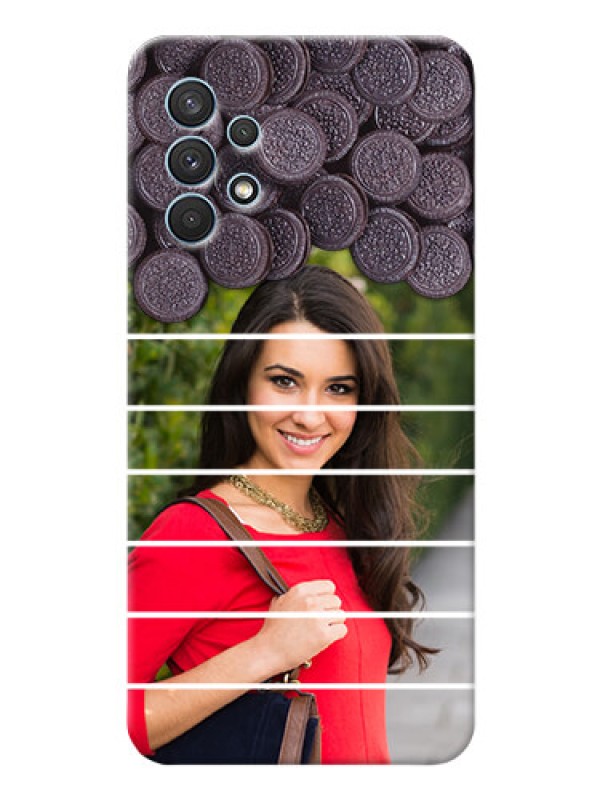 Custom Galaxy A32 Custom Mobile Covers with Oreo Biscuit Design