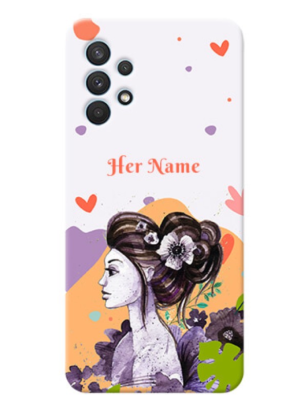 Custom Galaxy A32 Custom Mobile Case with Woman And Nature Design