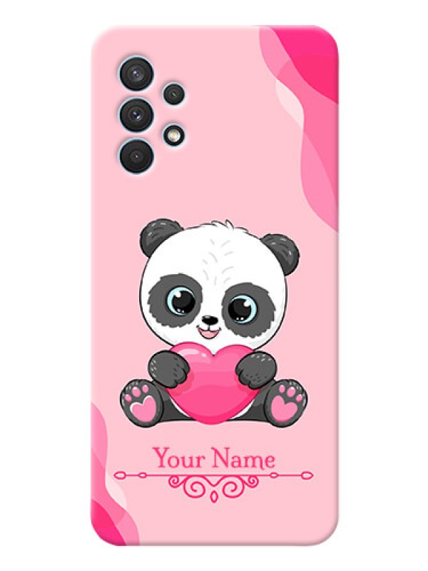 Custom Galaxy A32 Mobile Back Covers: Cute Panda Design