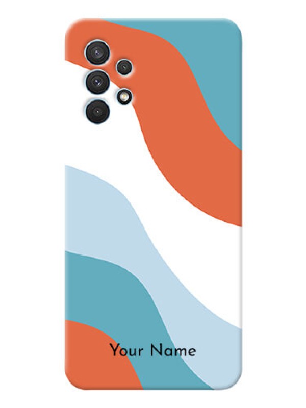 Custom Galaxy A32 Mobile Back Covers: coloured Waves Design