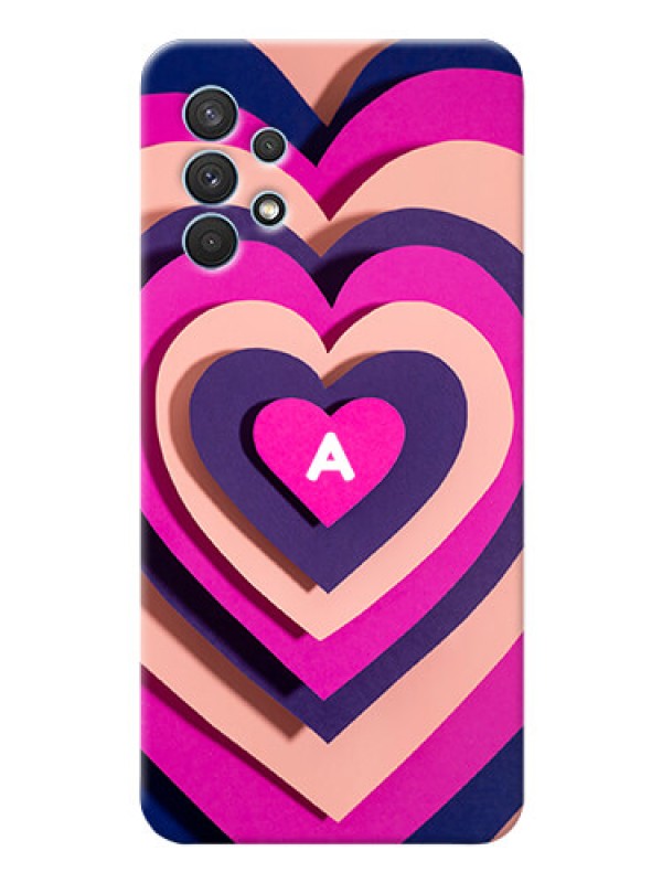 Custom Galaxy A32 Custom Mobile Case with Cute Heart Pattern Design