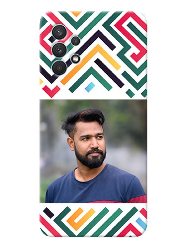 Custom Galaxy A32 Custom Mobile Case with Colorful Maze Pattern Design