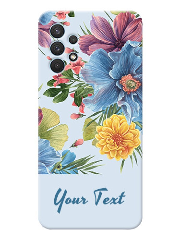 Custom Galaxy A32 Custom Phone Cases: Stunning Watercolored Flowers Painting Design