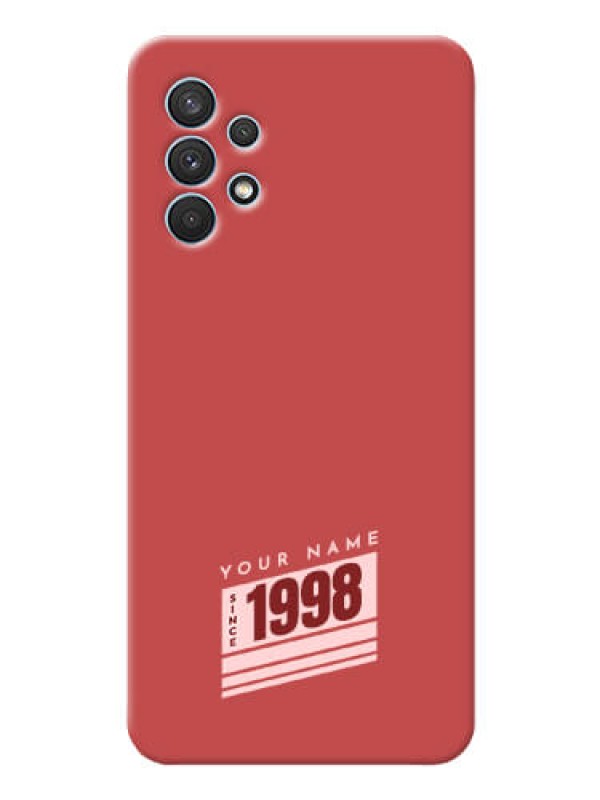 Custom Galaxy A32 Phone Back Covers: Red custom year of birth Design