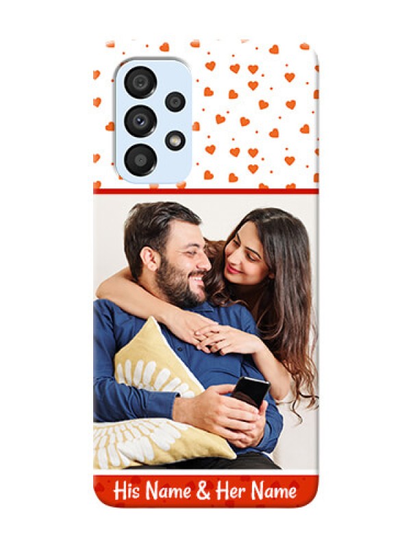 Custom Galaxy A33 5G Phone Back Covers: Orange Love Symbol Design
