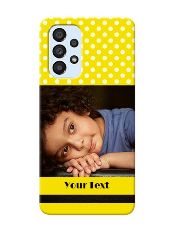Custom Galaxy A33 5G Custom Mobile Covers: Bright Yellow Case Design