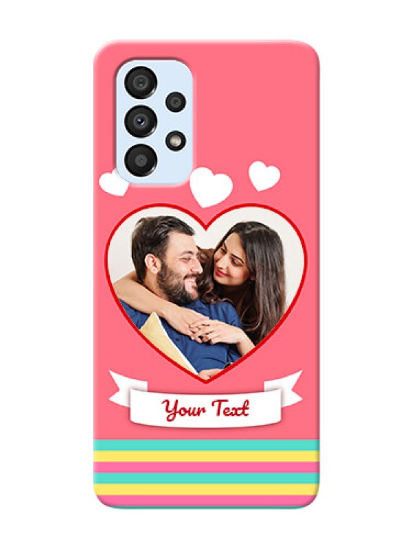 Custom Galaxy A33 5G Personalised mobile covers: Love Doodle Design