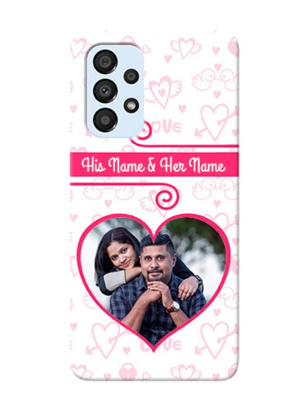 Custom Galaxy A33 5G Personalized Phone Cases: Heart Shape Love Design