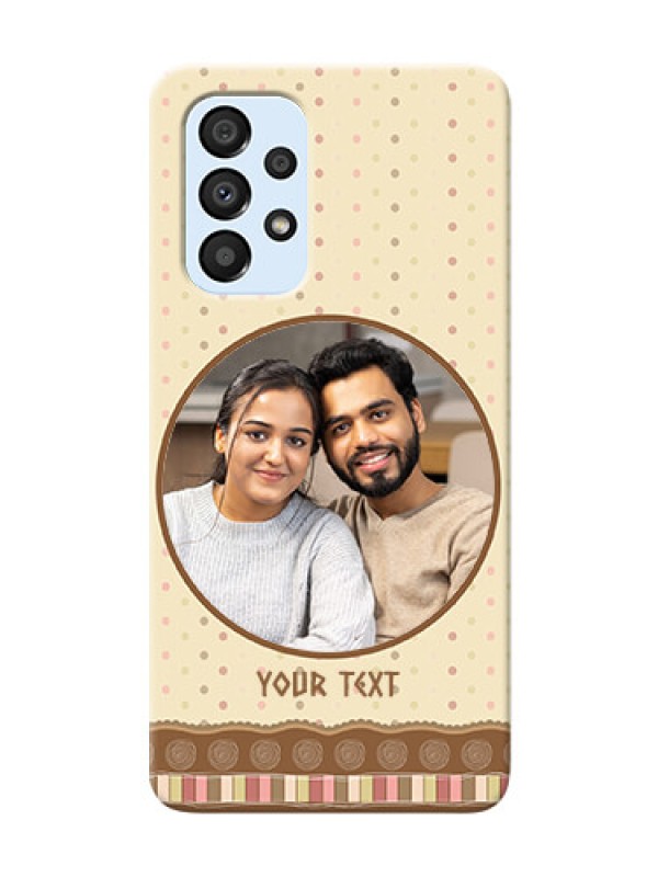Custom Galaxy A33 5G Mobile Cases: Brown Dotted Mobile Case Design