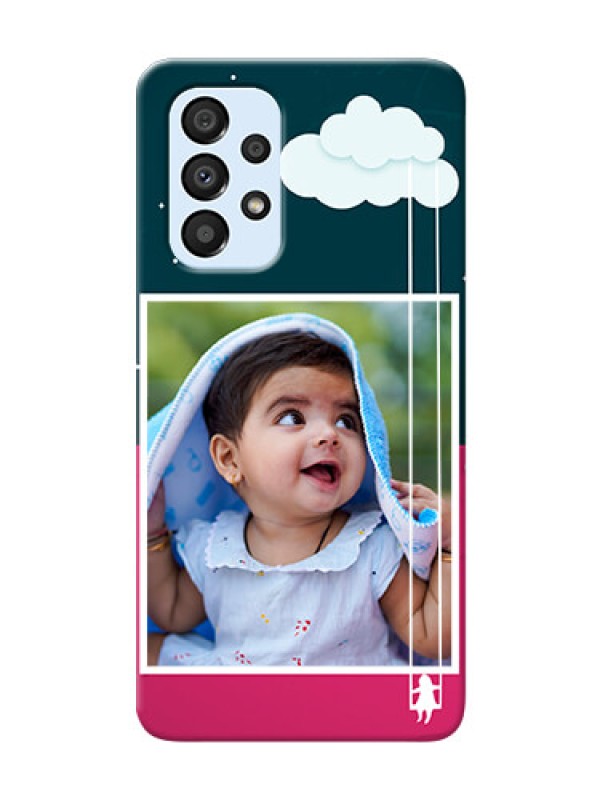 Custom Galaxy A33 5G custom phone covers: Cute Girl with Cloud Design