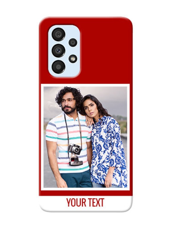 Custom Galaxy A33 5G mobile phone covers: Simple Red Color Design