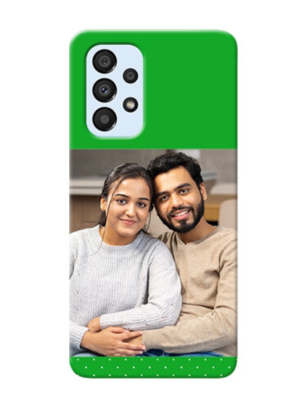 Custom Galaxy A33 5G Personalised mobile covers: Green Pattern Design
