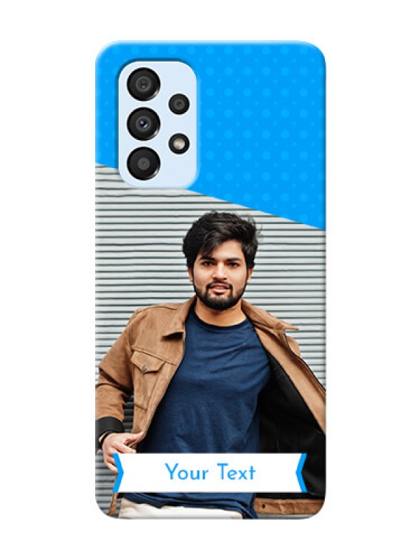 Custom Galaxy A33 5G Personalized Mobile Covers: Simple Blue Color Dotted Design