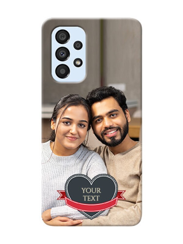 Custom Galaxy A33 5G mobile back covers online: Just Married Couple Design