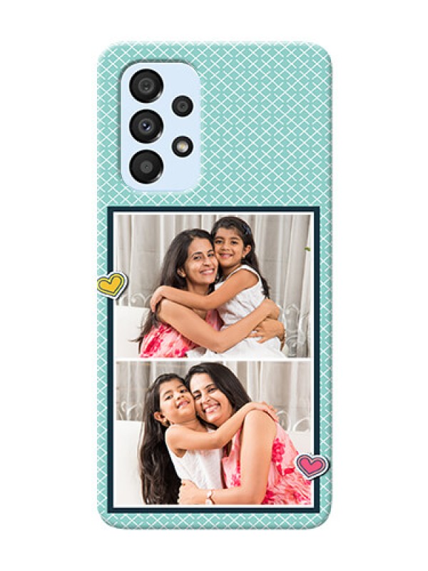 Custom Galaxy A33 5G Custom Phone Cases: 2 Image Holder with Pattern Design