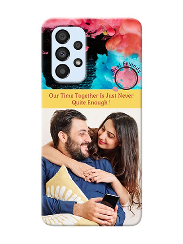 Custom Galaxy A33 5G Mobile Cases: Quote with Acrylic Painting Design