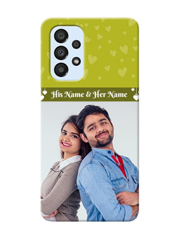 Custom Galaxy A33 5G custom mobile covers: You & Me Heart Design