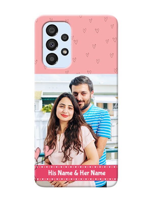 Custom Galaxy A33 5G phone back covers: Love Design Peach Color