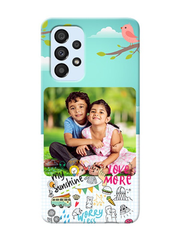 Custom Galaxy A33 5G phone cases online: Doodle love Design
