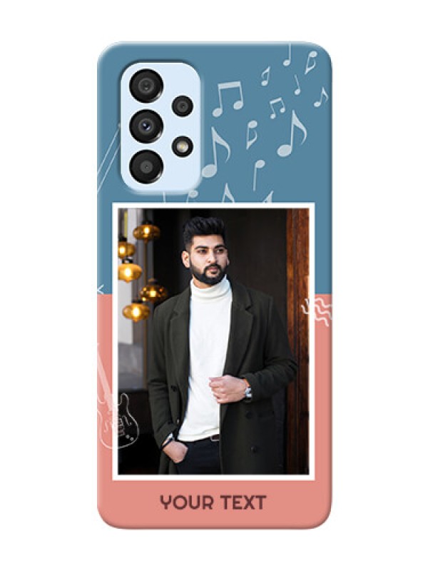 Custom Galaxy A33 5G Phone Back Covers with Color Musical Note Design