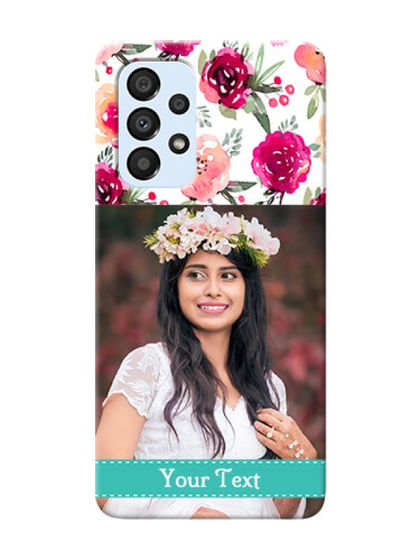 Custom Galaxy A33 5G Personalized Mobile Cases: Watercolor Floral Design
