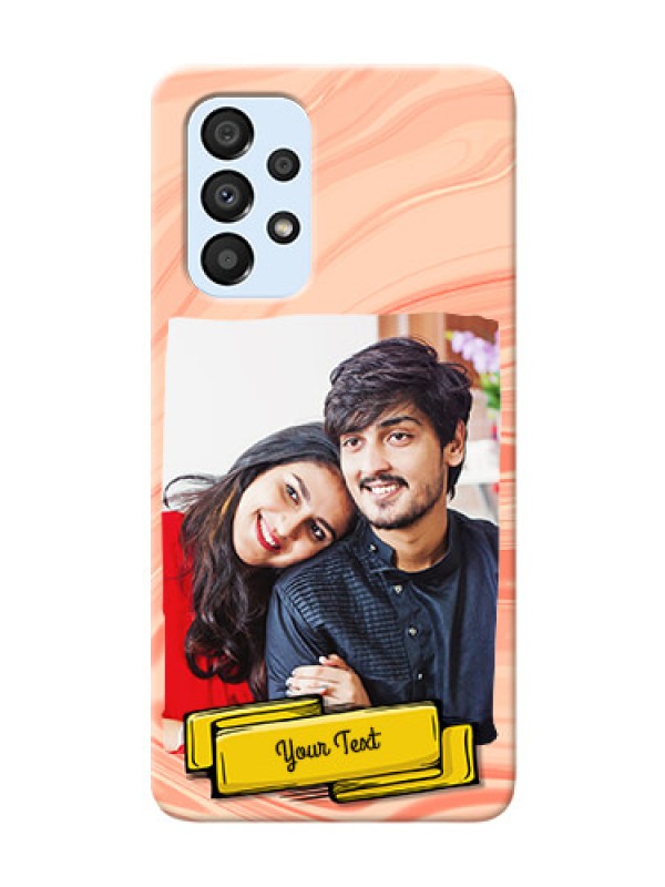 Custom Galaxy A33 5G Customized Phone Cases: Marble Texture Design