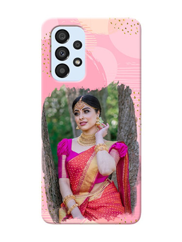 Custom Galaxy A33 5G Phone Covers for Girls: Gold Glitter Splash Design