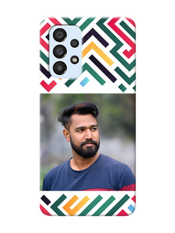 Custom Galaxy A33 5G Custom Mobile Case with Colorful Maze Pattern Design