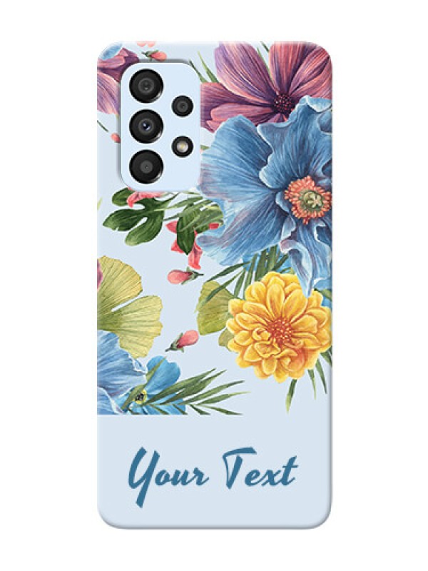 Custom Galaxy A33 5G Custom Phone Cases: Stunning Watercolored Flowers Painting Design