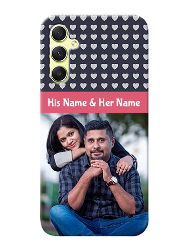 Custom Galaxy A34 5G Custom Mobile Case with Love Symbols Design