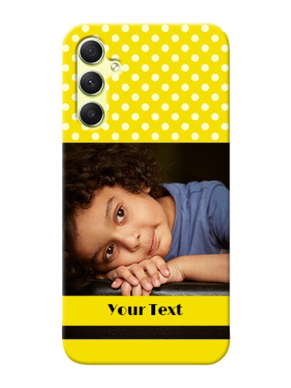 Custom Galaxy A34 5G Custom Mobile Covers: Bright Yellow Case Design