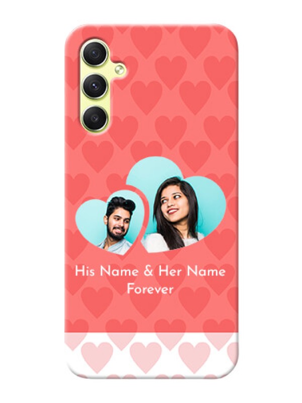 Custom Galaxy A34 5G personalized phone covers: Couple Pic Upload Design