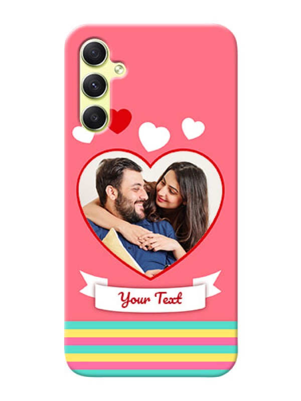 Custom Galaxy A34 5G Personalised mobile covers: Love Doodle Design