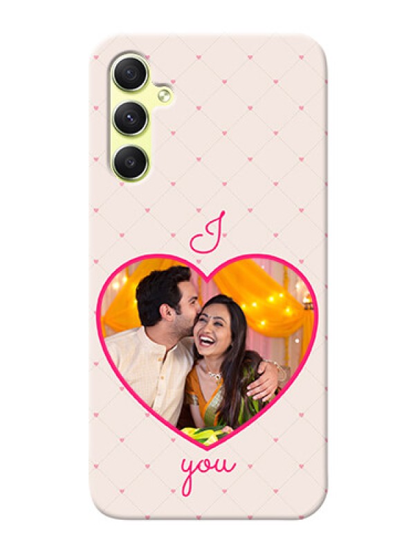 Custom Galaxy A34 5G Personalized Mobile Covers: Heart Shape Design