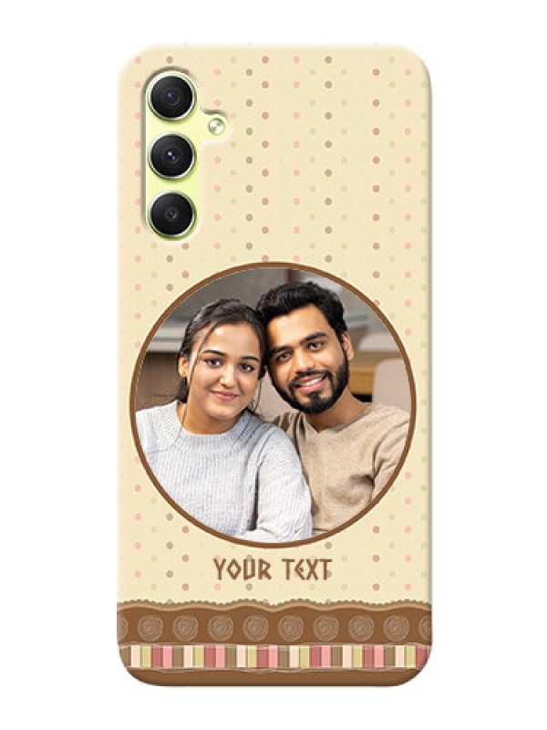 Custom Galaxy A34 5G Mobile Cases: Brown Dotted Mobile Case Design